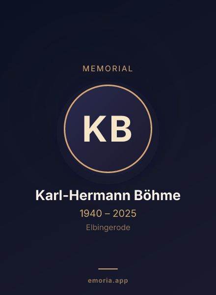 Memorial portrait of Karl-Hermann Böhme