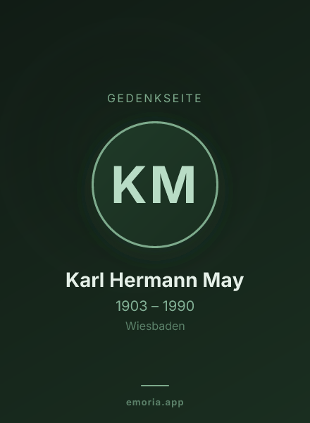 Gedenkportrait von Karl Hermann May
