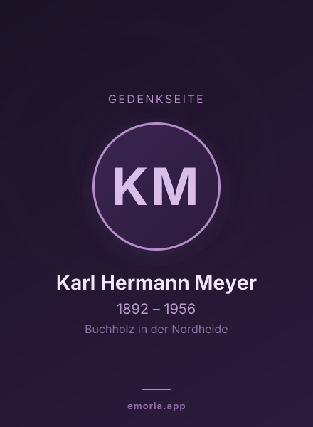 Gedenkportrait von Karl Hermann Meyer