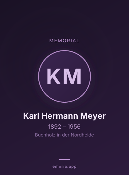 Memorial portrait of Karl Hermann Meyer
