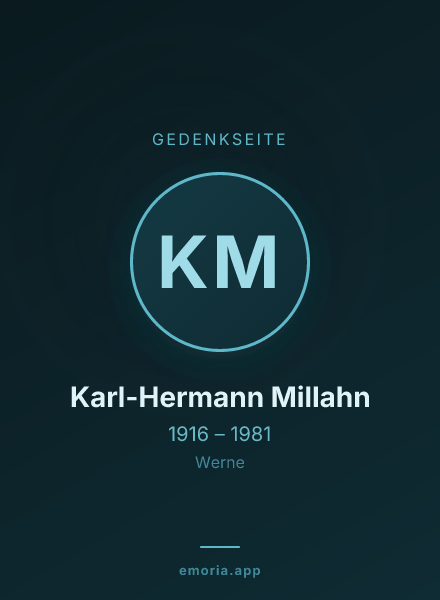 Gedenkportrait von Karl-Hermann Millahn