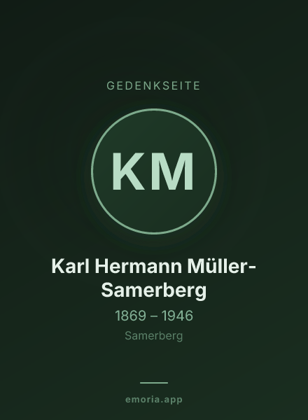 Gedenkportrait von Karl Hermann Müller-Samerberg