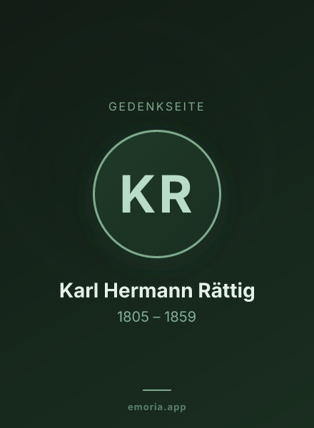 Gedenkportrait von Karl Hermann Rättig