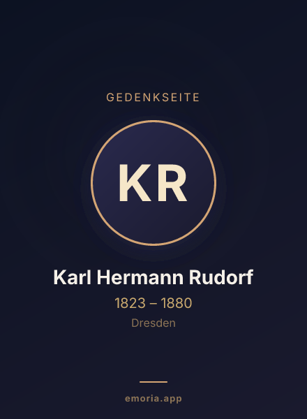 Gedenkportrait von Karl Hermann Rudorf