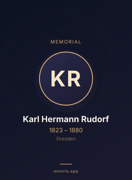 Memorial portrait of Karl Hermann Rudorf