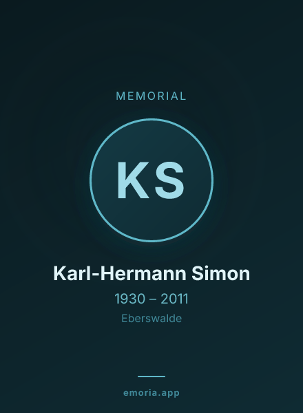 Memorial portrait of Karl-Hermann Simon