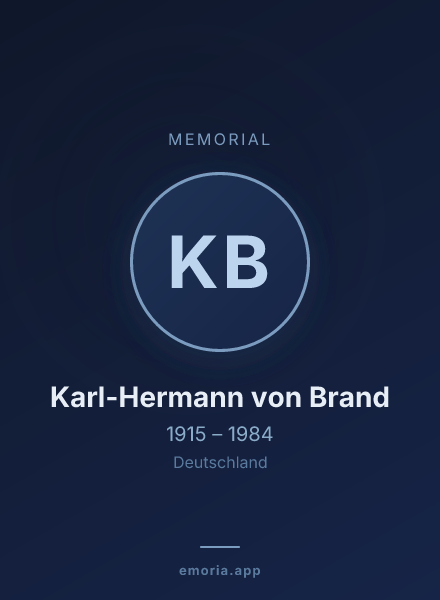 Memorial portrait of Karl-Hermann von Brand