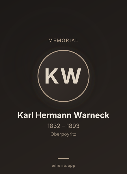 Memorial portrait of Karl Hermann Warneck
