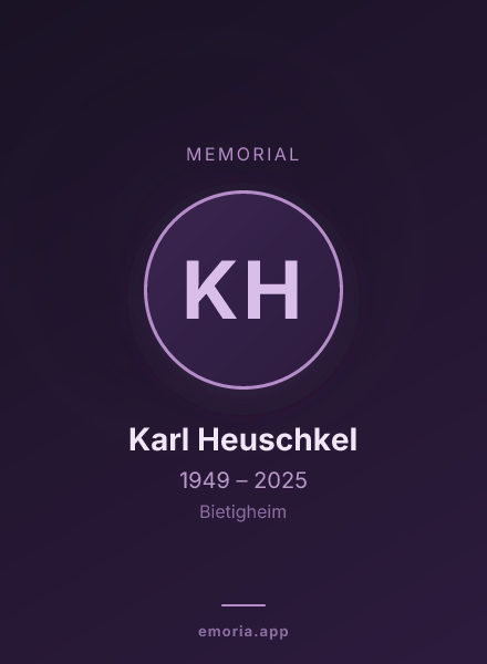 Memorial portrait of Karl Heuschkel