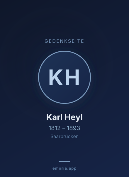 Gedenkportrait von Karl Heyl