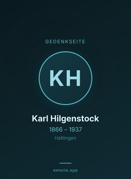 Gedenkportrait von Karl Hilgenstock