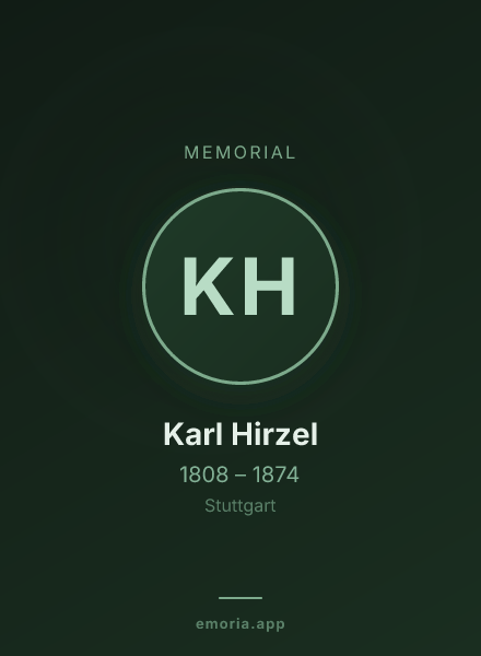Memorial portrait of Karl Hirzel