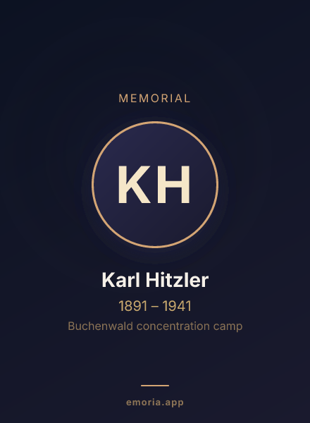 Memorial portrait of Karl Hitzler