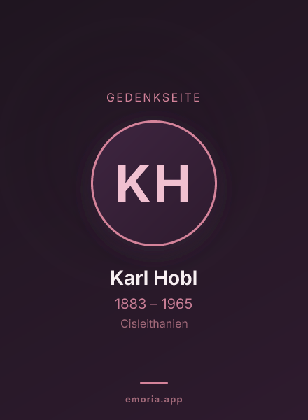Gedenkportrait von Karl Hobl