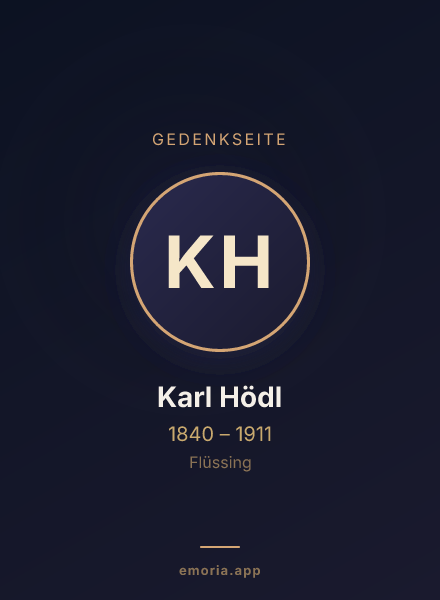 Gedenkportrait von Karl Hödl