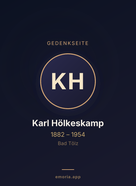 Gedenkportrait von Karl Hölkeskamp