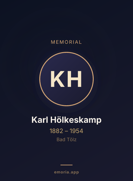 Memorial portrait of Karl Hölkeskamp