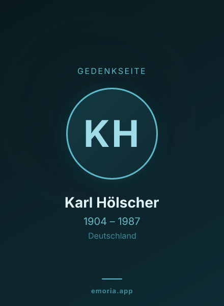 Gedenkportrait von Karl Hölscher