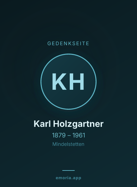 Gedenkportrait von Karl Holzgartner
