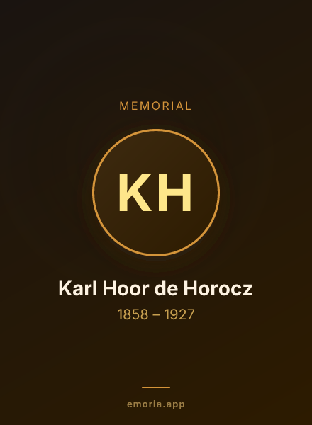 Memorial portrait of Karl Hoor de Horocz