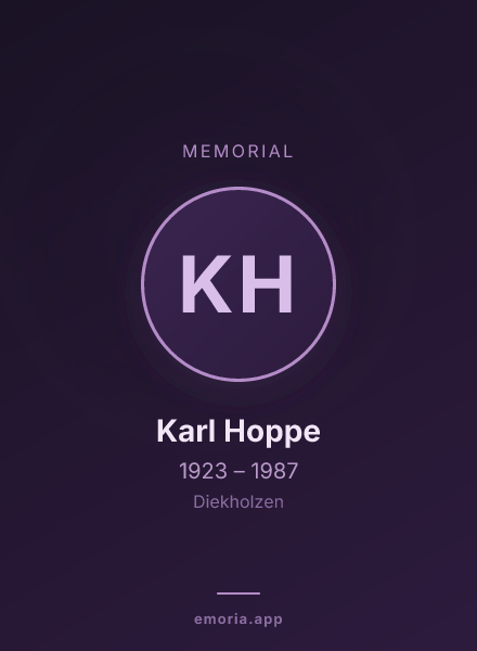 Memorial portrait of Karl Hoppe