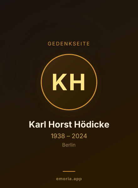 Gedenkportrait von Karl Horst Hödicke