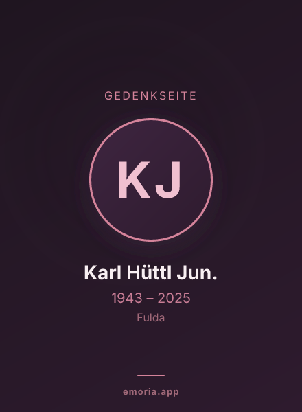 Gedenkportrait von Karl Hüttl Jun.