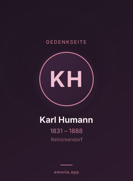 Gedenkportrait von Karl Humann
