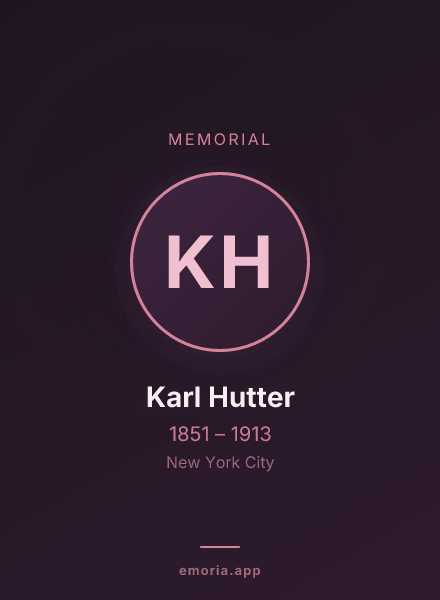 Memorial portrait of Karl Hutter