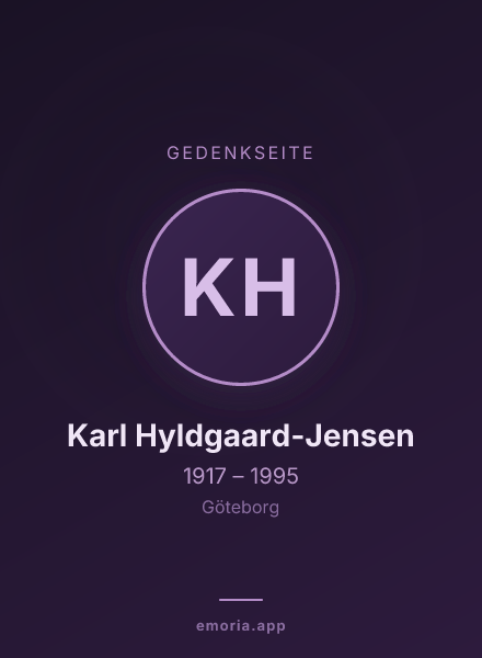 Gedenkportrait von Karl Hyldgaard-Jensen