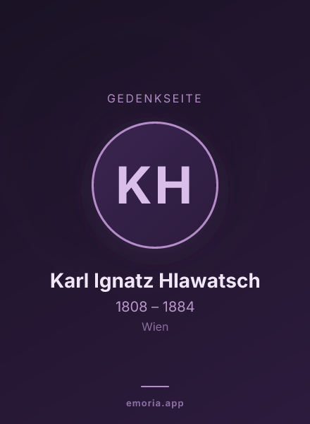 Gedenkportrait von Karl Ignatz Hlawatsch