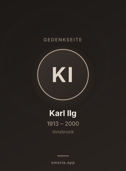 Gedenkportrait von Karl Ilg