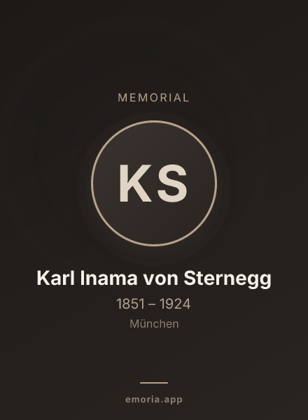 Memorial portrait of Karl Inama von Sternegg