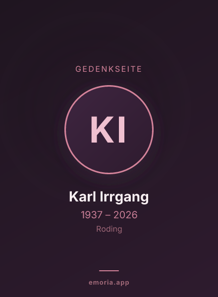 Gedenkportrait von Karl Irrgang