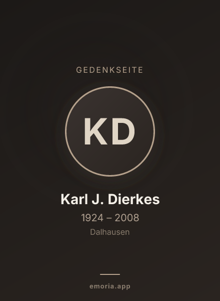 Gedenkportrait von Karl J. Dierkes