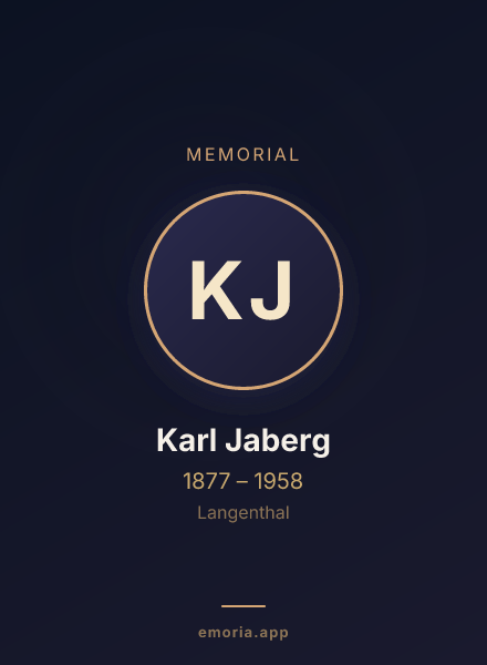 Memorial portrait of Karl Jaberg