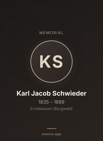 Memorial portrait of Karl Jacob Schwieder