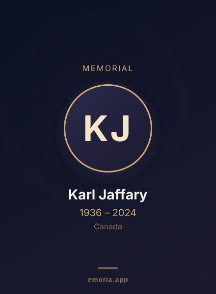 Memorial portrait of Karl Jaffary