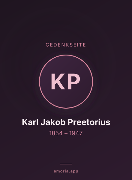 Gedenkportrait von Karl Jakob Preetorius