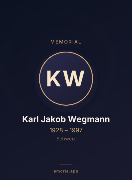 Memorial portrait of Karl Jakob Wegmann
