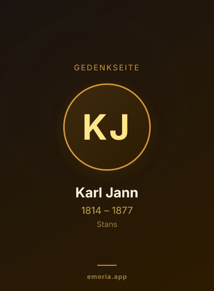 Gedenkportrait von Karl Jann