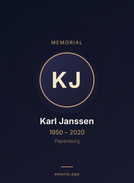 Memorial portrait of Karl Janssen