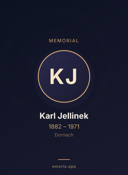 Memorial portrait of Karl Jellinek