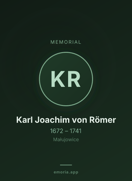 Memorial portrait of Karl Joachim von Römer