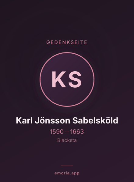 Gedenkportrait von Karl Jönsson Sabelsköld