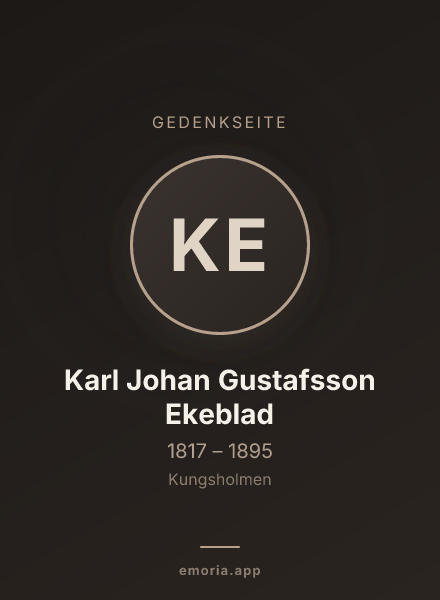 Gedenkportrait von Karl Johan Gustafsson Ekeblad