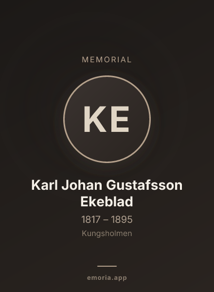 Memorial portrait of Karl Johan Gustafsson Ekeblad