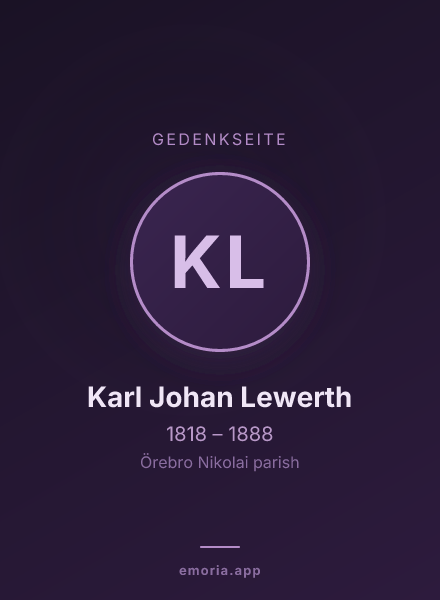 Gedenkportrait von Karl Johan Lewerth