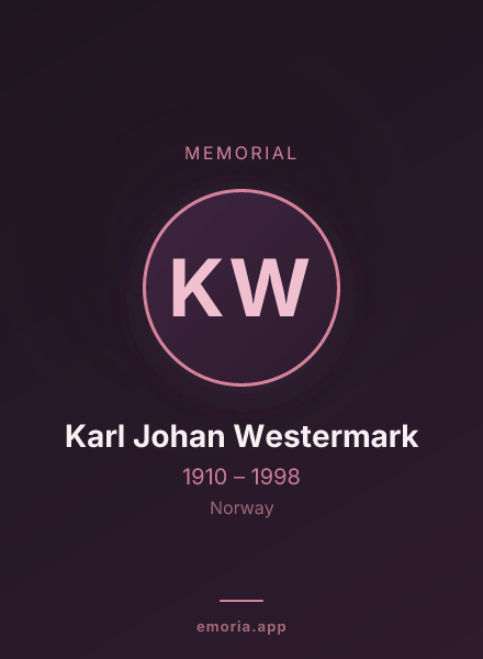 Memorial portrait of Karl Johan Westermark