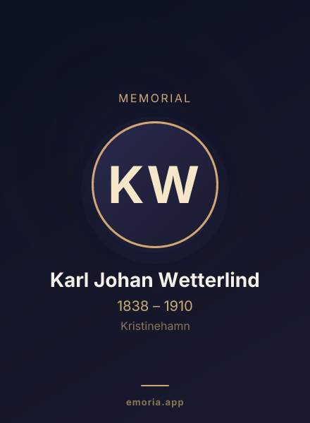 Memorial portrait of Karl Johan Wetterlind